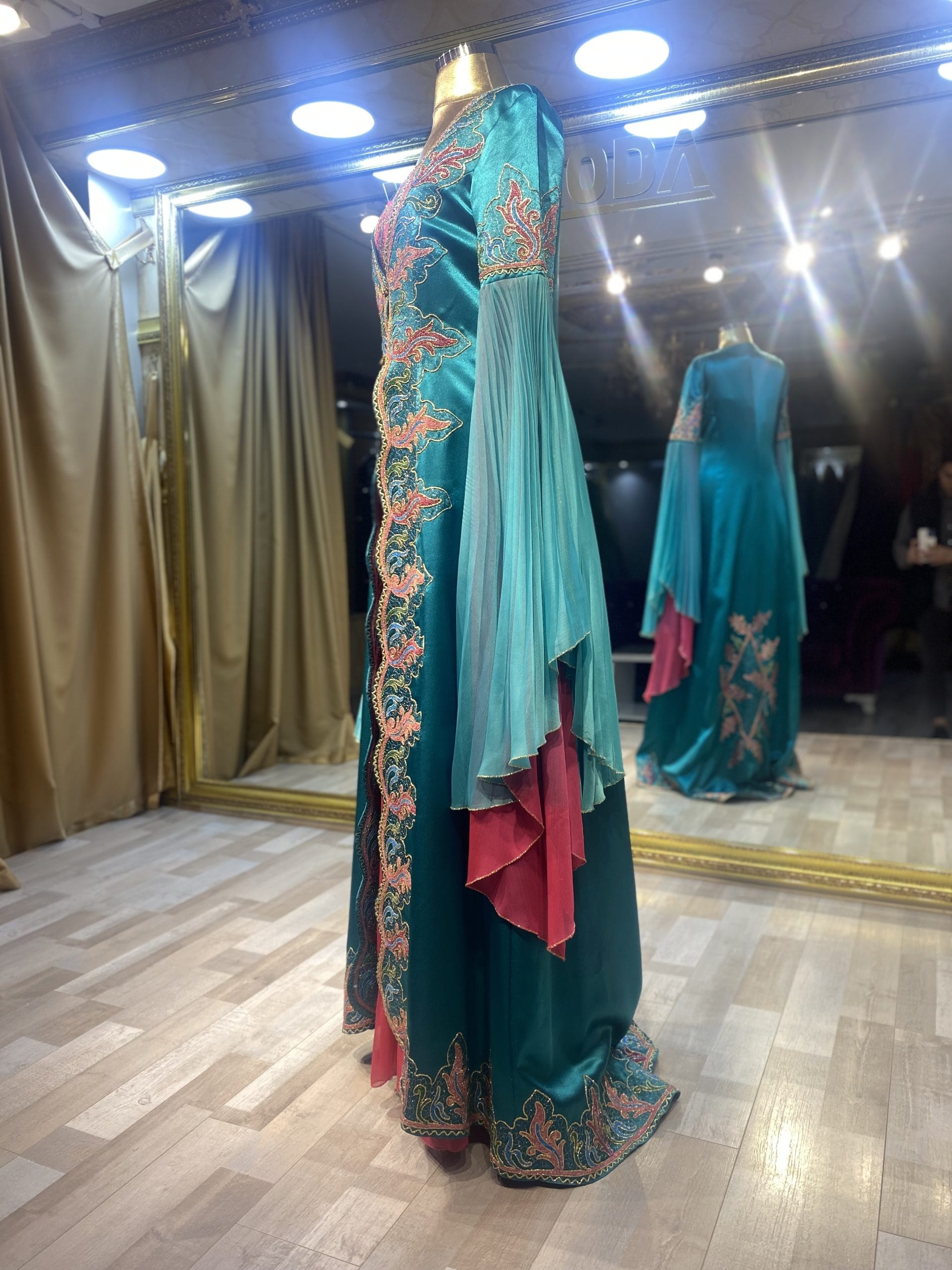 Alçin Model Kınalık Kaftan Bindallı Abiye - Görsel 2