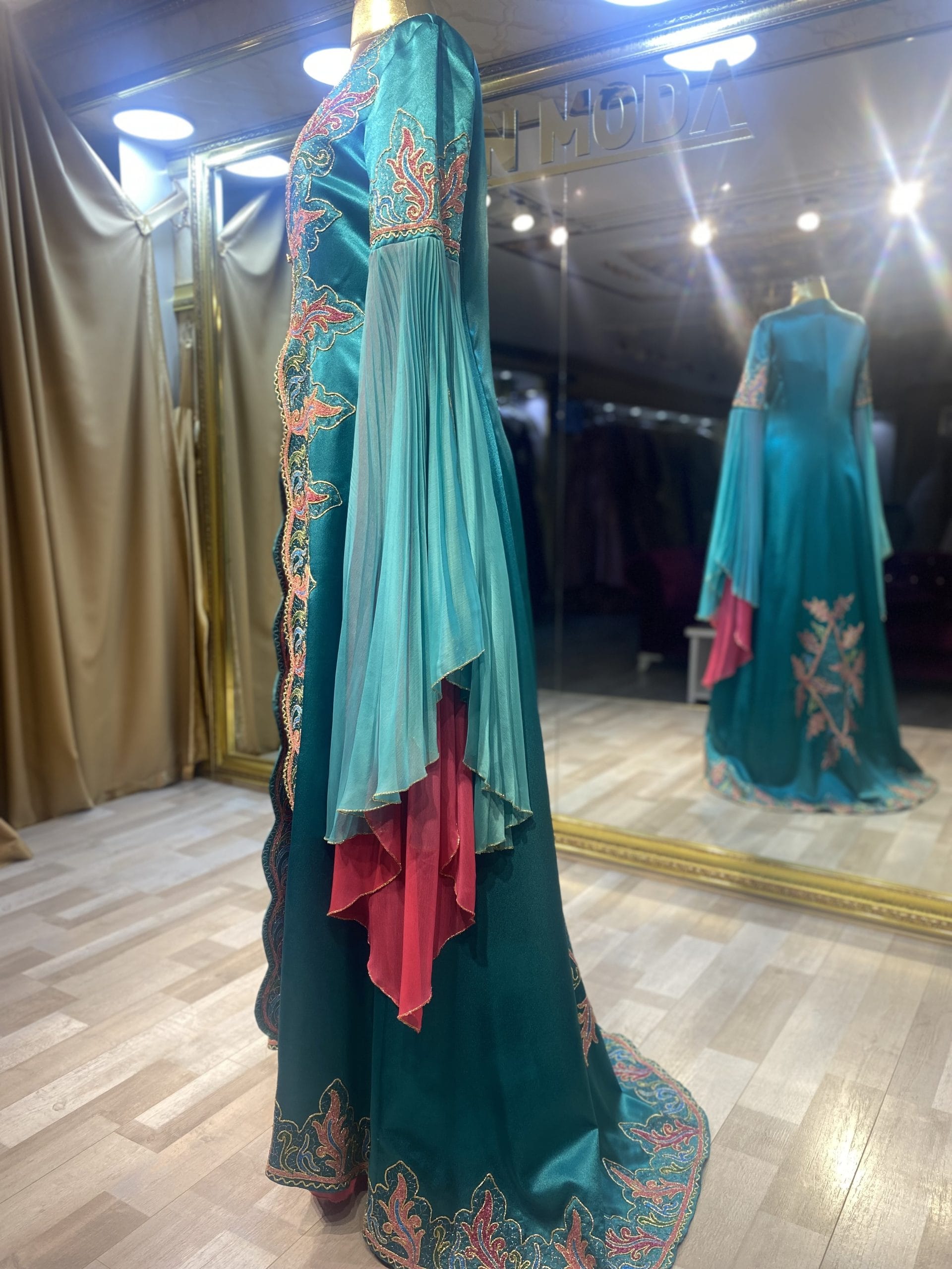 Alçin Model Kınalık Kaftan Bindallı Abiye - Görsel 3