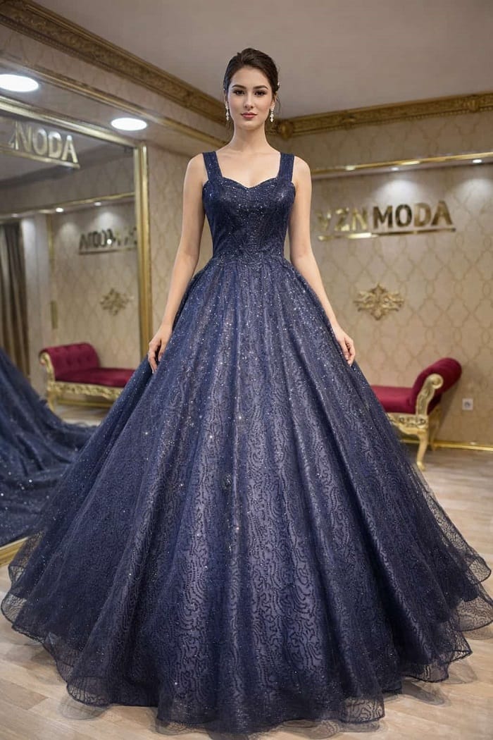 Cemre Model Lacivert Nişanlık Abiye