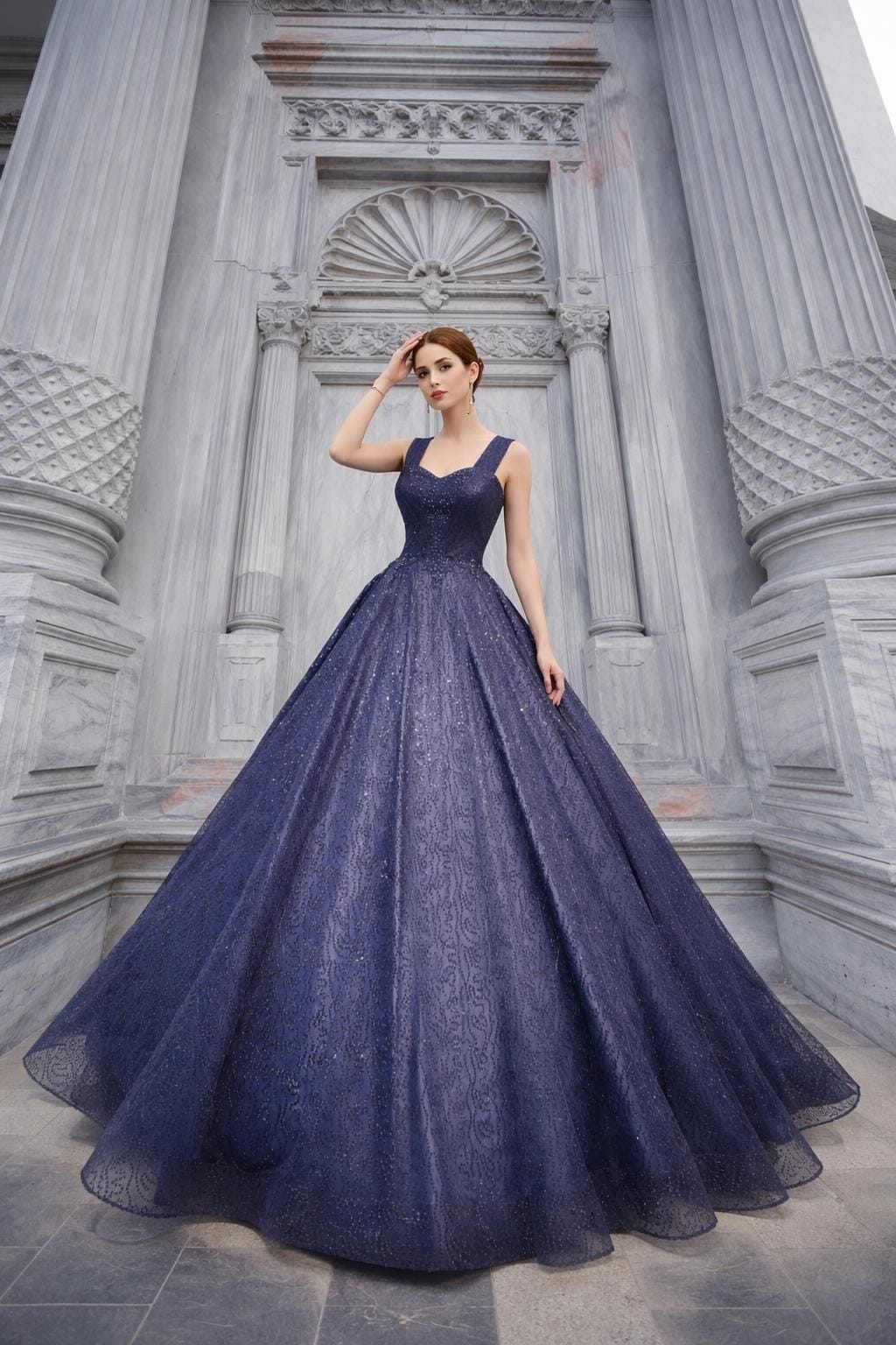 Cemre Model Lacivert Nişanlık Abiye - Görsel 4