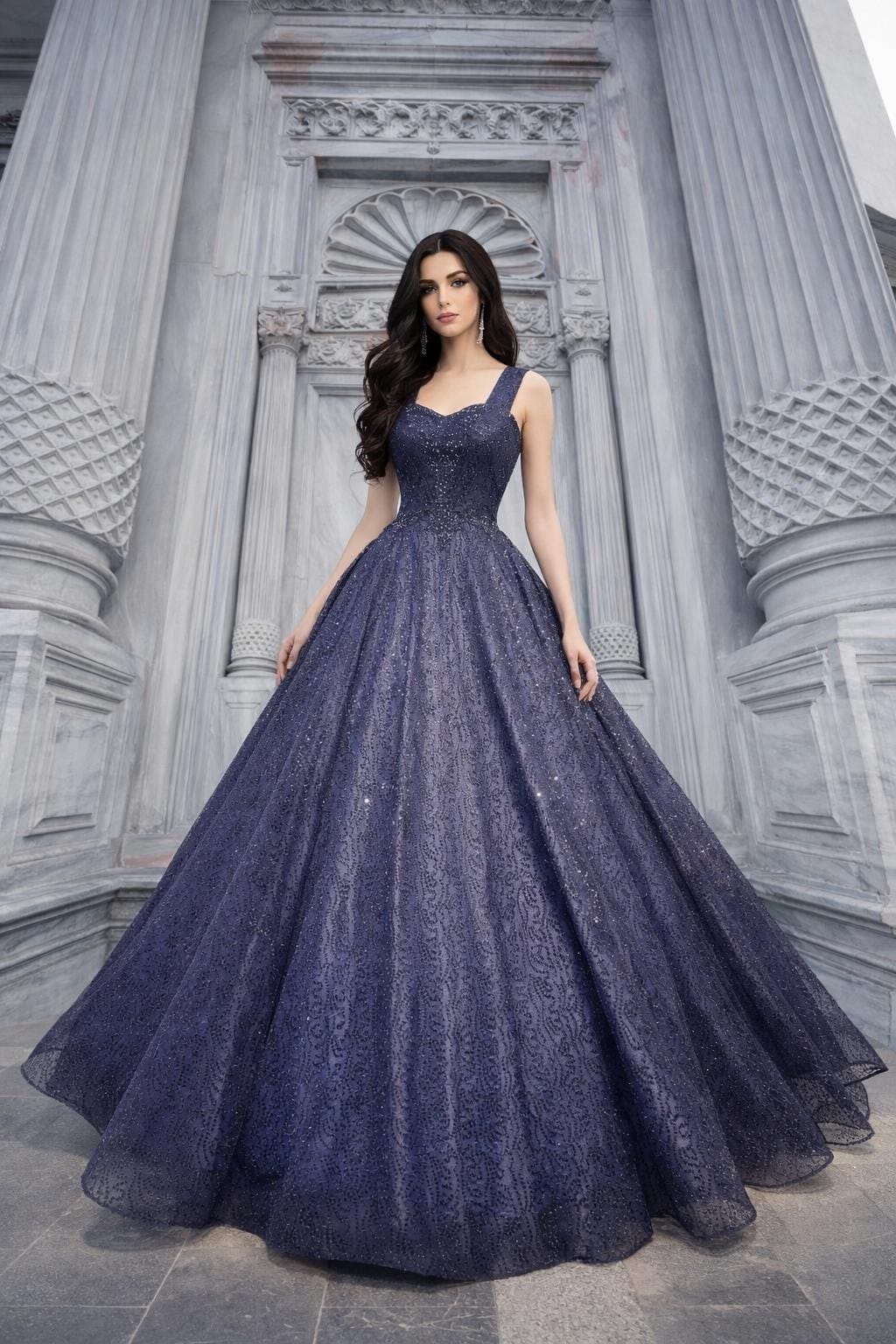 Cemre Model Lacivert Nişanlık Abiye - Görsel 3