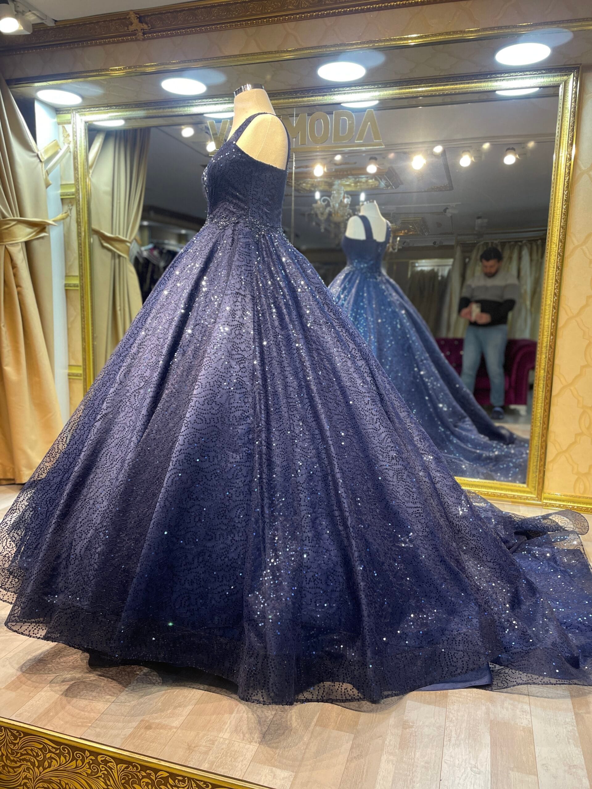 Cemre Model Lacivert Nişanlık Abiye - Görsel 8