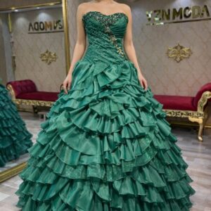 Ceylin Model Yeşil Nişanlık Kınalık Abiye