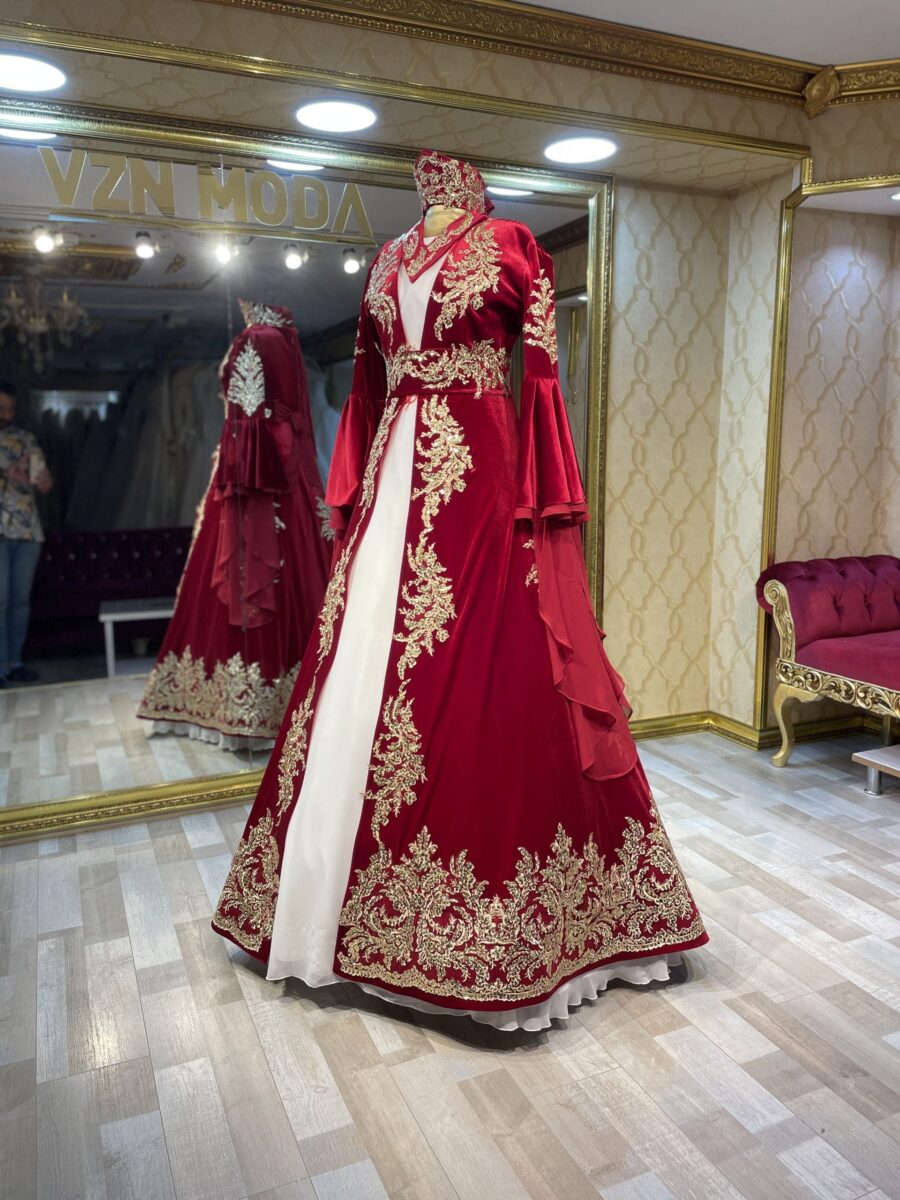 Güzelay Kırmızı Kaftan Kınalık Bindallı - Görsel 2