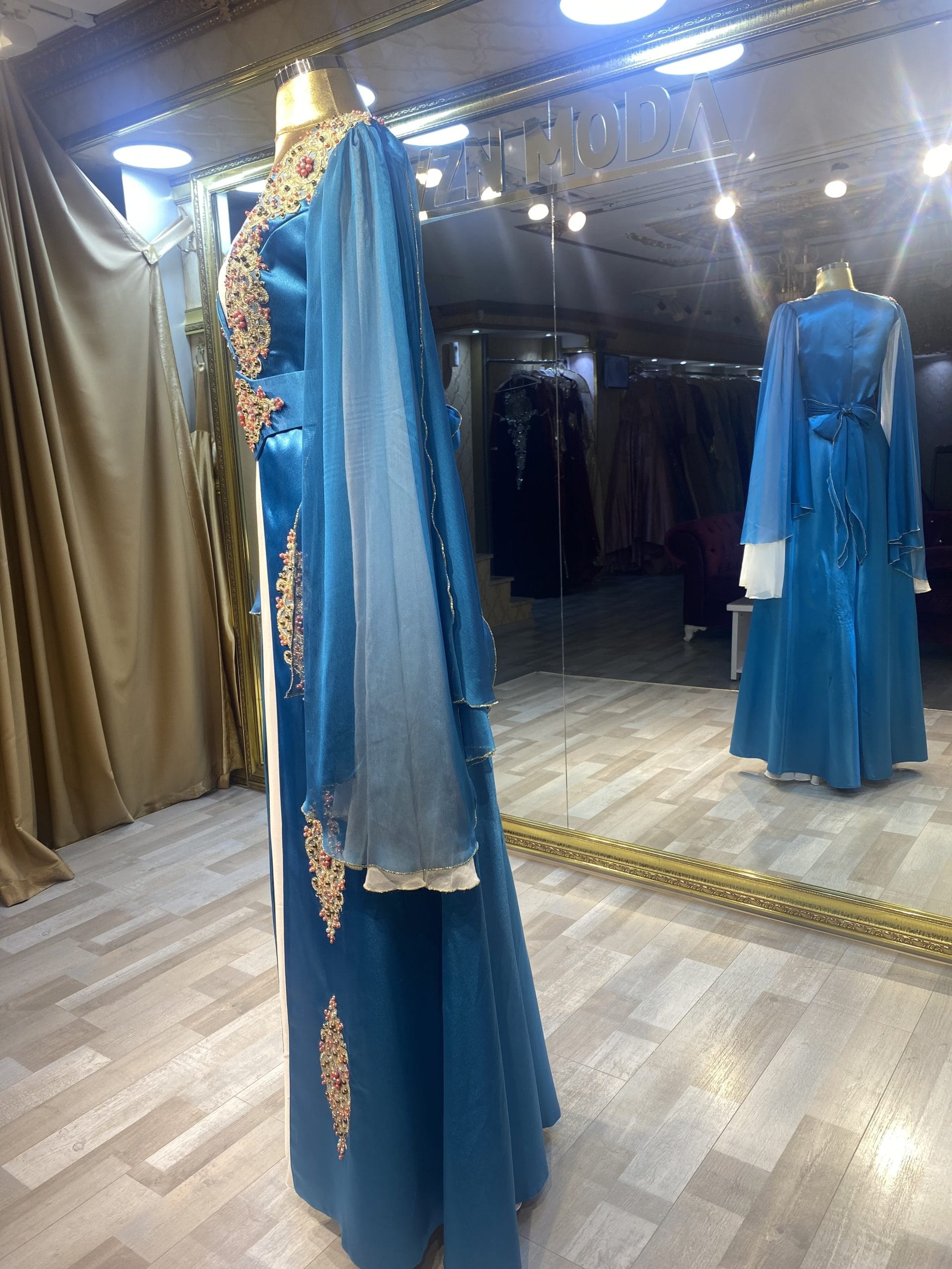 Aleda Model Kınalık Kaftan Bindallı - Görsel 2