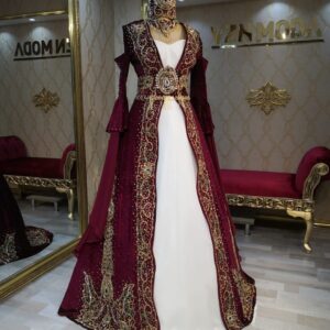 Kösem Sultan Bordo Kınalık Kaftan