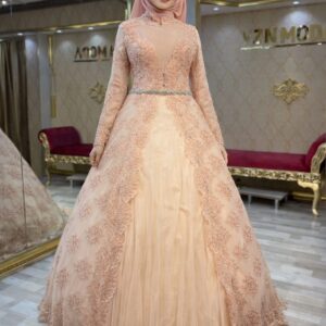 Latife Model Somon Büyük Beden Tesettür Nişanlık