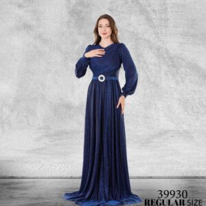 Semra Model Saks Taşlı Düğün Nişan Abiye Elbise