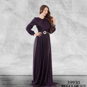 Semra Model Mürdüm Simli Abiye Elbise
