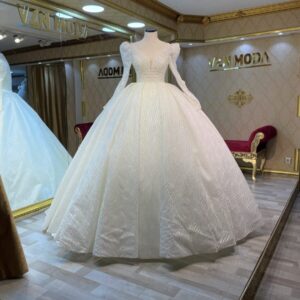 Süeda Model Prenses Model İşlemeli Gelinlik