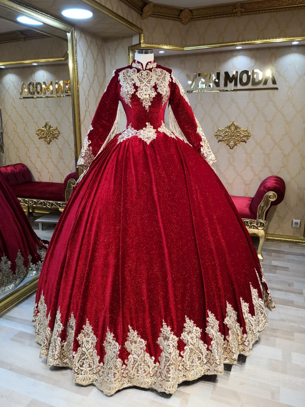 Sultan Kırmızı Prenses Kına Kaftan