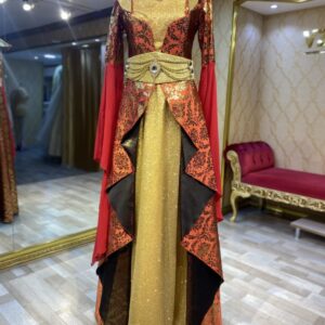 Talya Kına Kaftan Bindallı Abiye Elbise